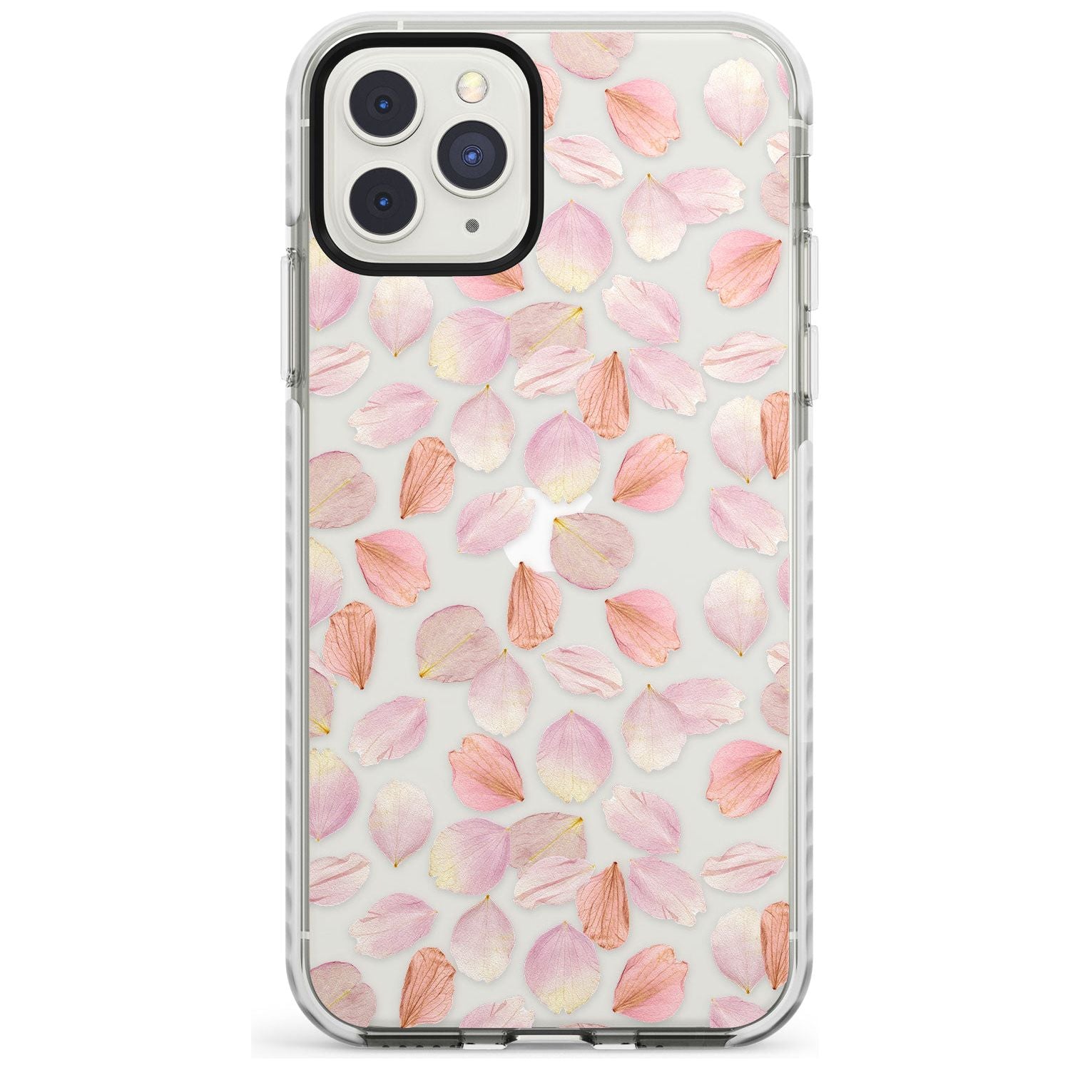 Pink Petals Transparent Design Impact Phone Case for iPhone 11 Pro Max