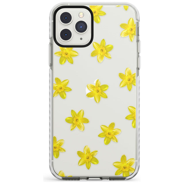 Daffodils Transparent Pattern Impact Phone Case for iPhone 11 Pro Max