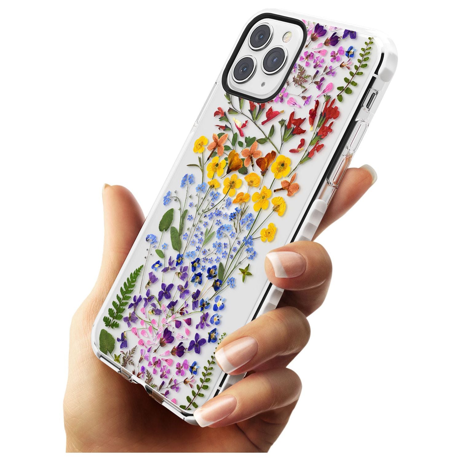 Wild Flower Stripe Design Impact Phone Case for iPhone 11 Pro Max