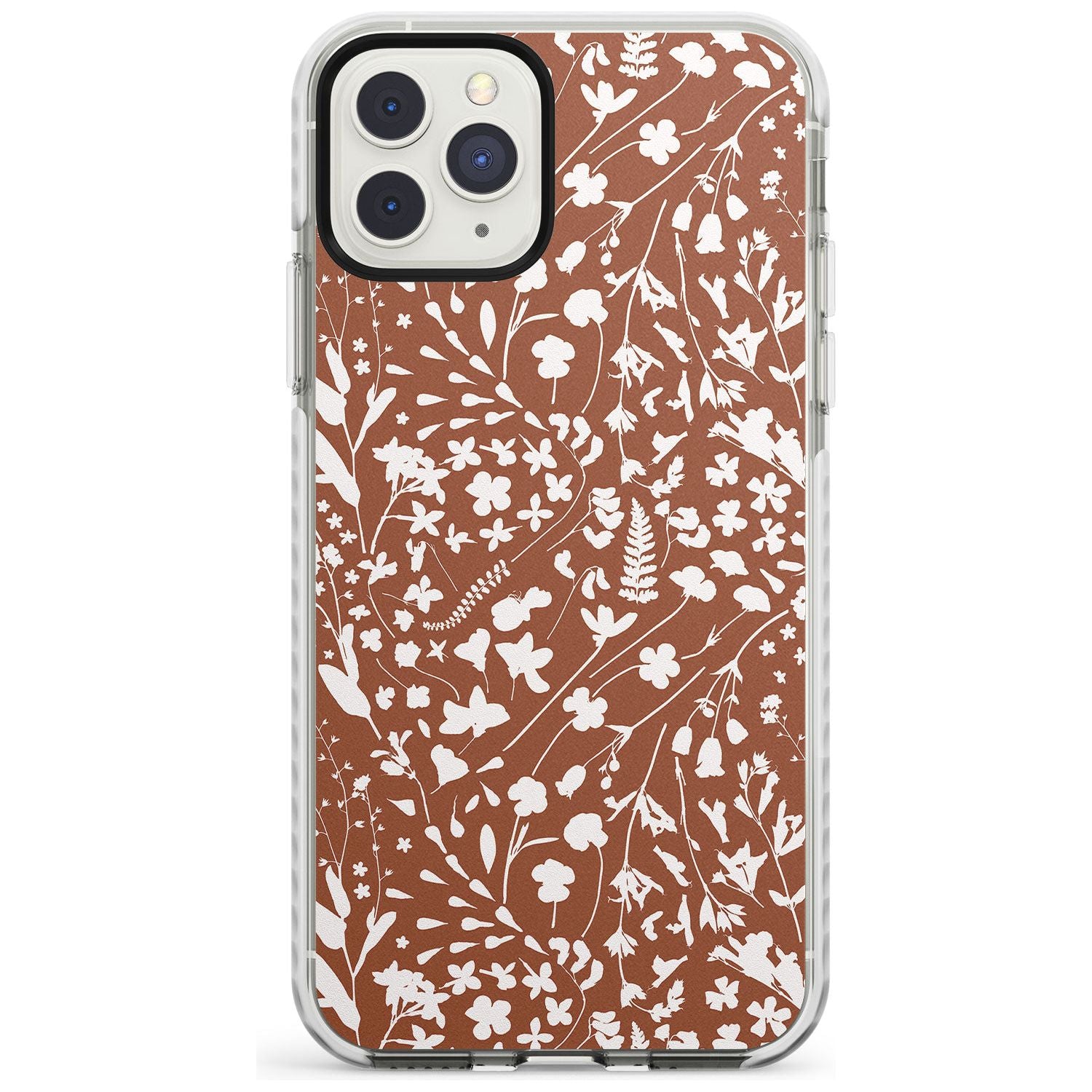Wildflower Cluster on Terracotta Impact Phone Case for iPhone 11 Pro Max