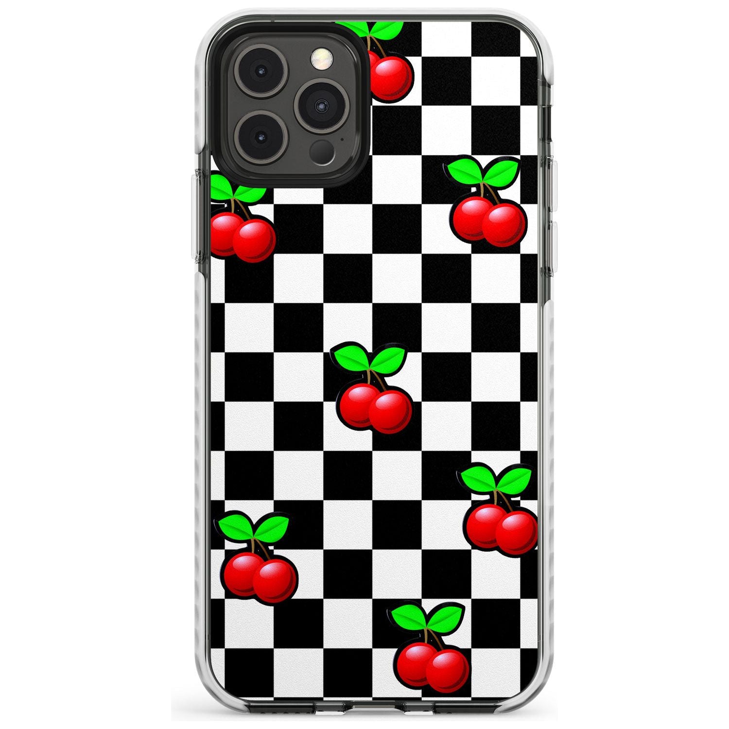 Checkered Cherry Impact Phone Case for iPhone 11 Pro Max