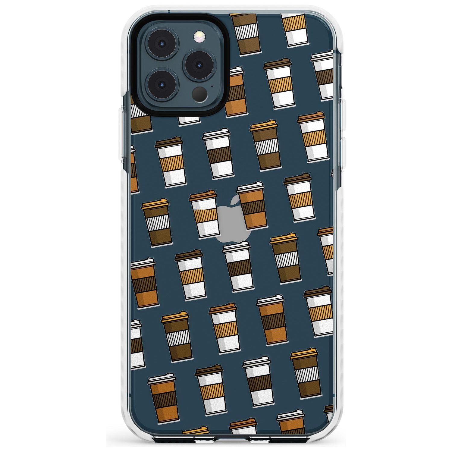 Coffee Cup Pattern Impact Phone Case for iPhone 11 Pro Max