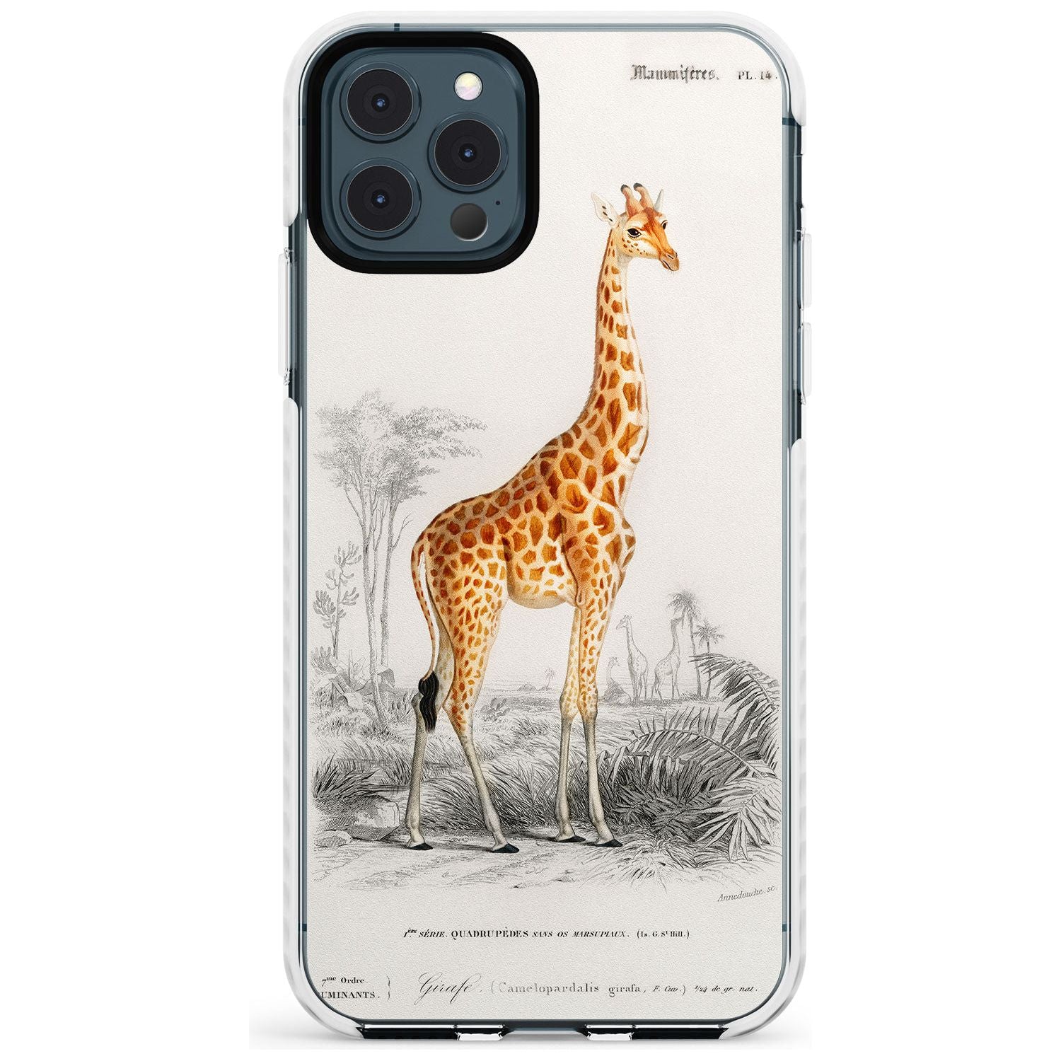 Vintage Girafe Art Impact Phone Case for iPhone 11 Pro Max