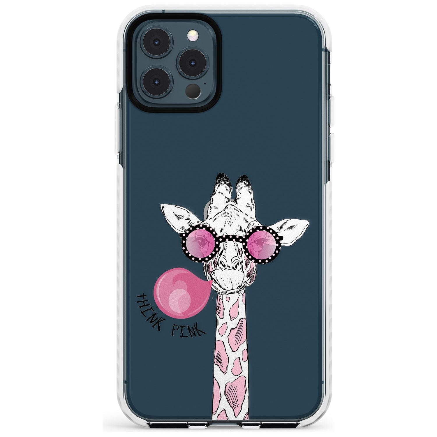 Think Pink Giraffe Impact Phone Case for iPhone 11 Pro Max