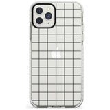 Simplistic Large Grid Pattern Black (Transparent) Impact Phone Case for iPhone 11 Pro Max