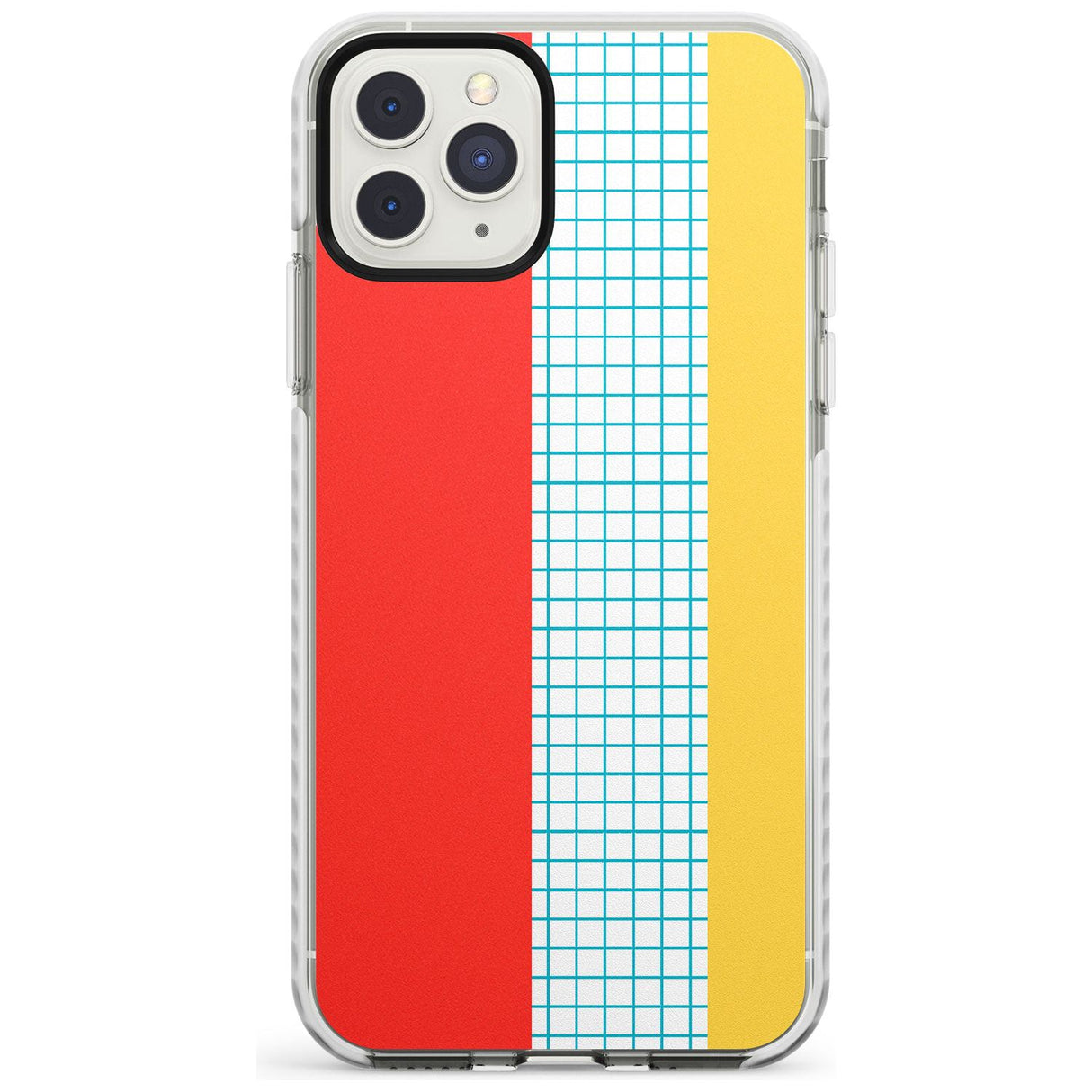 Abstract Grid Red, Blue, Yellow Impact Phone Case for iPhone 11 Pro Max