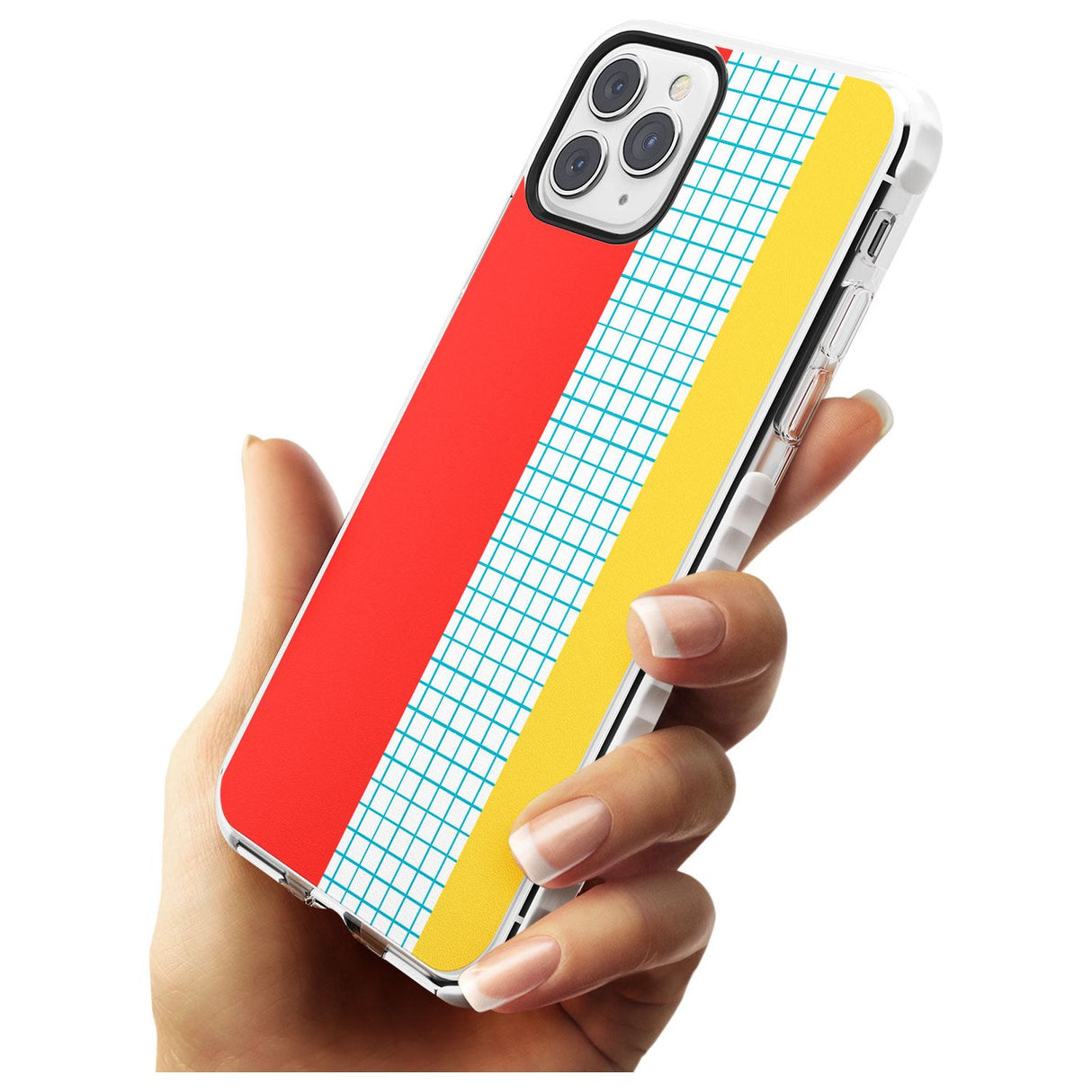 Abstract Grid Red, Blue, Yellow Impact Phone Case for iPhone 11 Pro Max