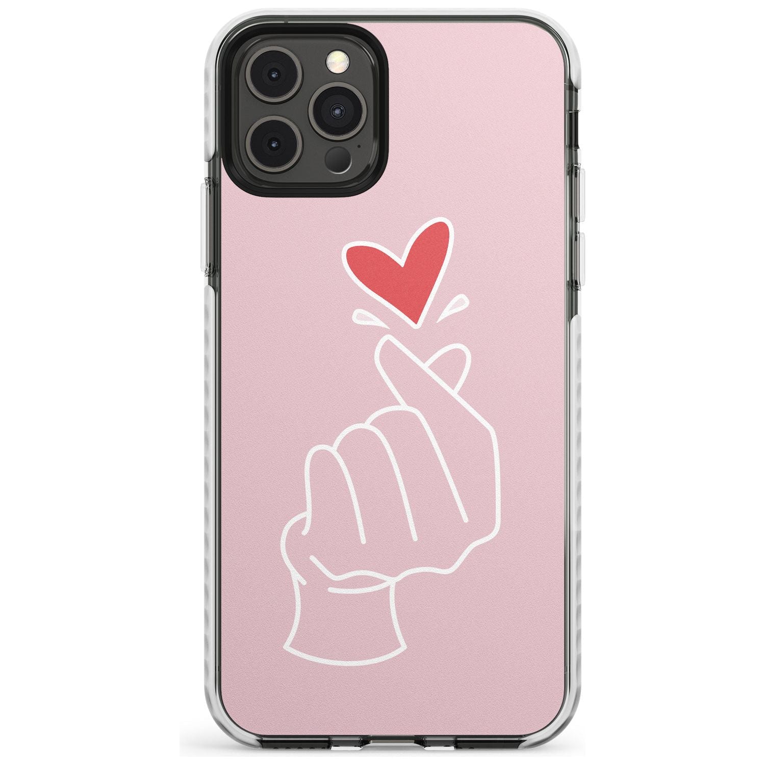 Finger Heart in Pink Slim TPU Phone Case for iPhone 11 Pro Max