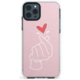 Finger Heart in Pink Slim TPU Phone Case for iPhone 11 Pro Max