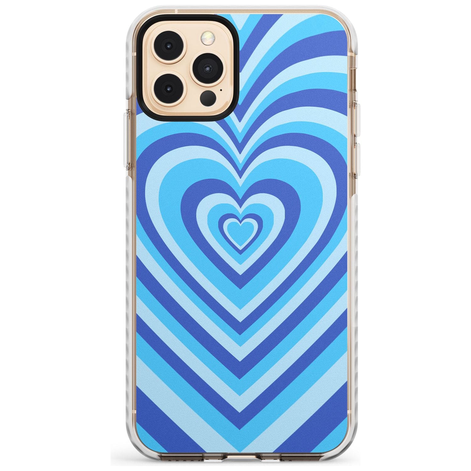 Blue Heart Illusion Impact Phone Case for iPhone 11 Pro Max