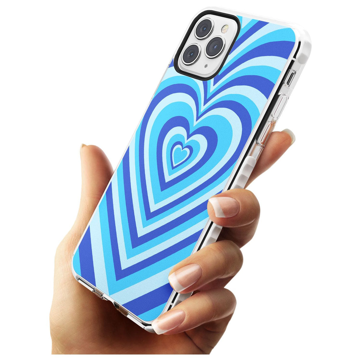 Blue Heart Illusion Impact Phone Case for iPhone 11 Pro Max