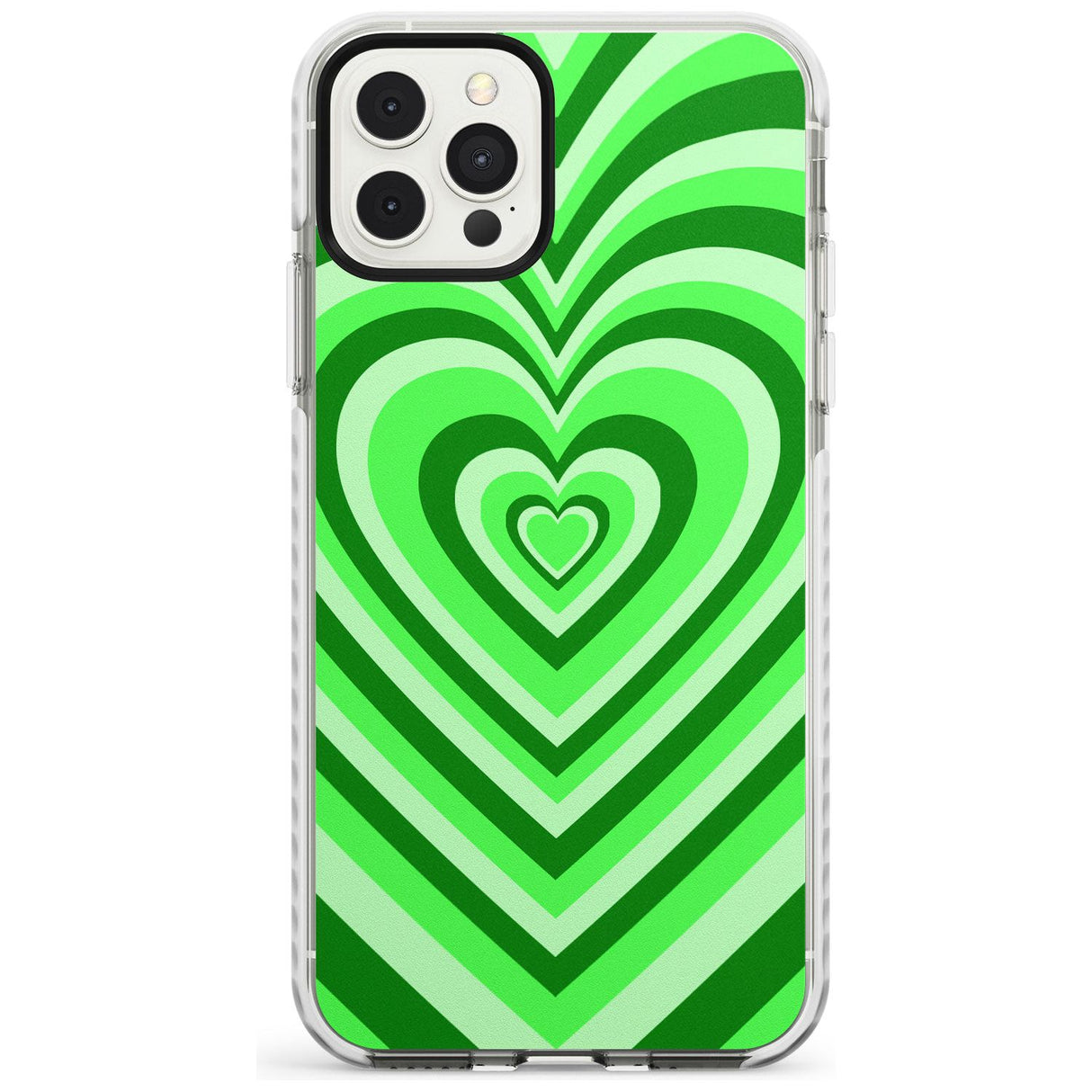 Green Heart Illusion Impact Phone Case for iPhone 11 Pro Max