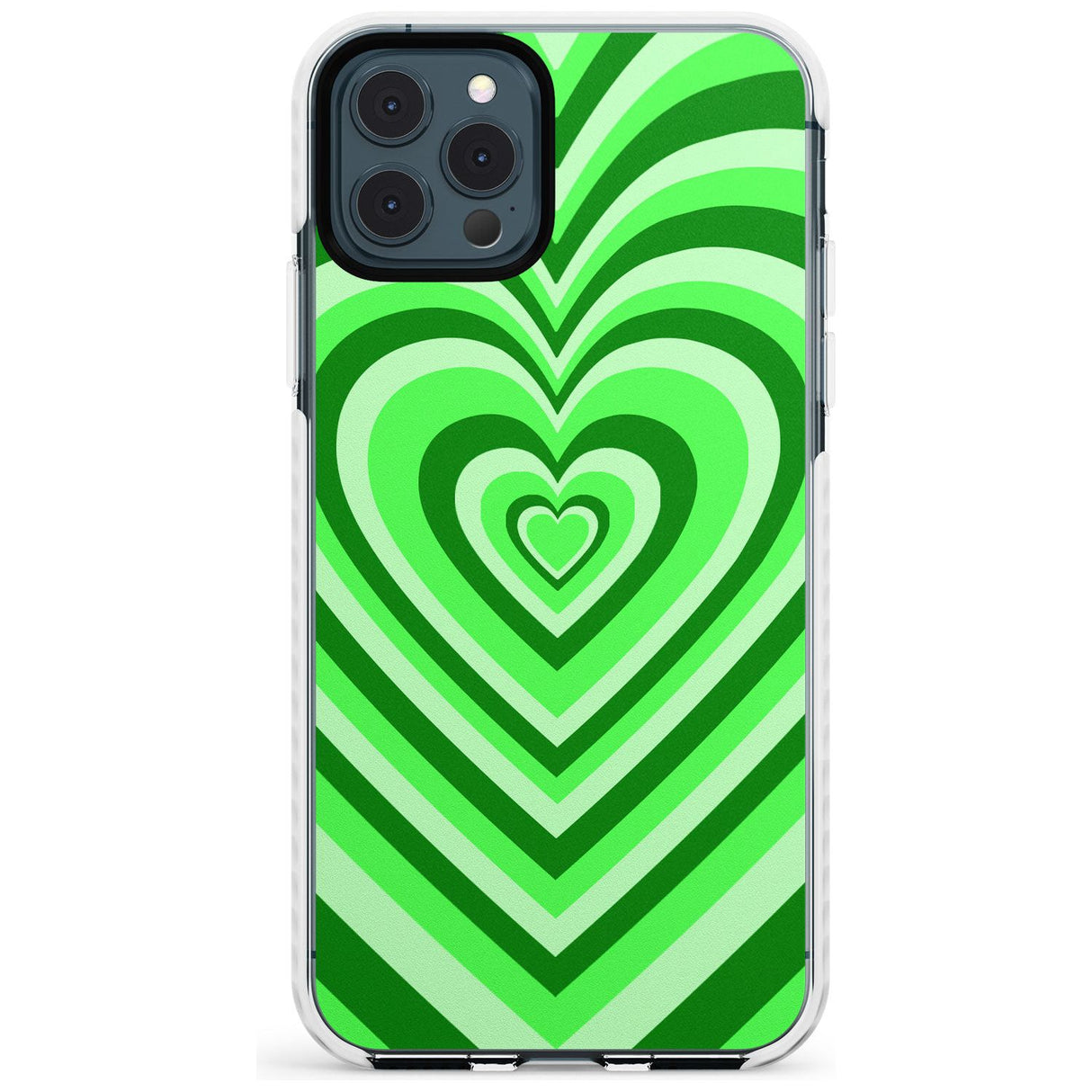 Green Heart Illusion Impact Phone Case for iPhone 11 Pro Max