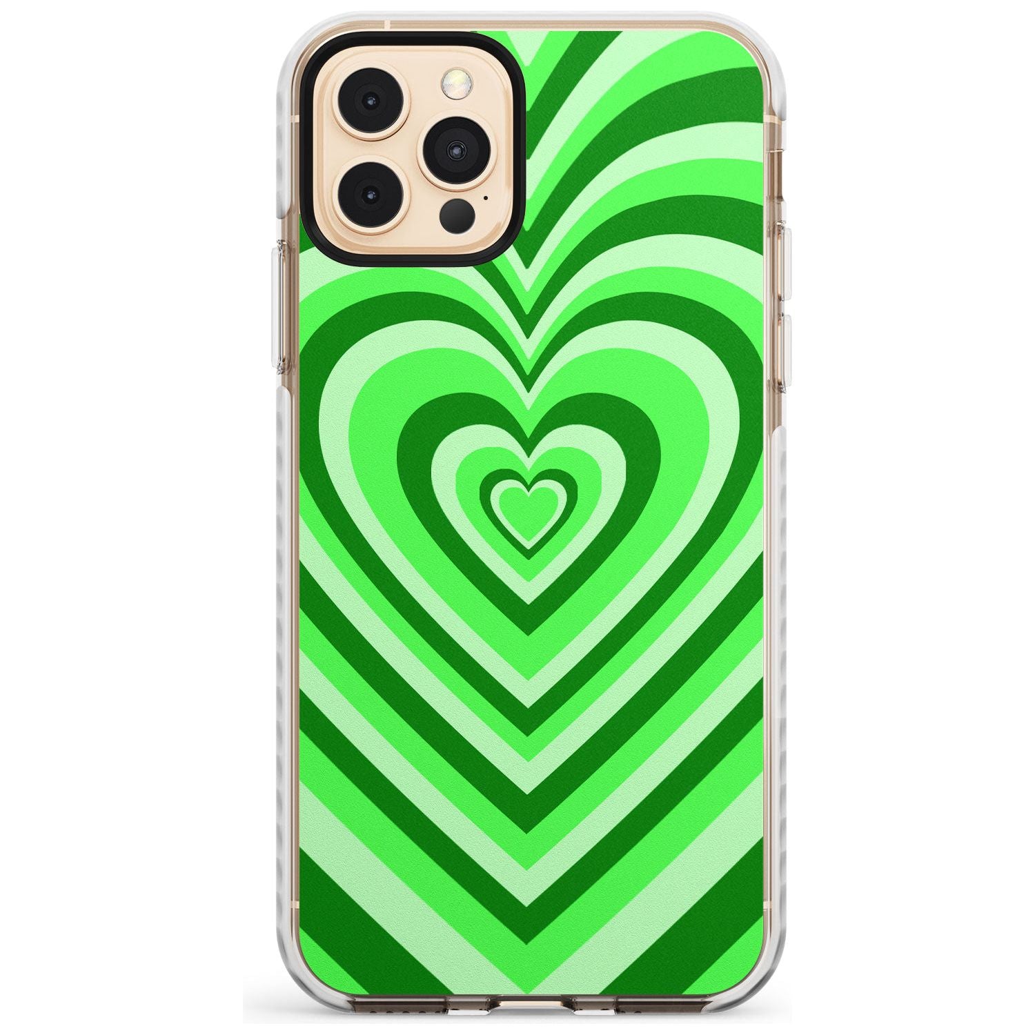 Green Heart Illusion Impact Phone Case for iPhone 11 Pro Max