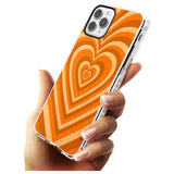 Orange Heart Illusion Impact Phone Case for iPhone 11 Pro Max