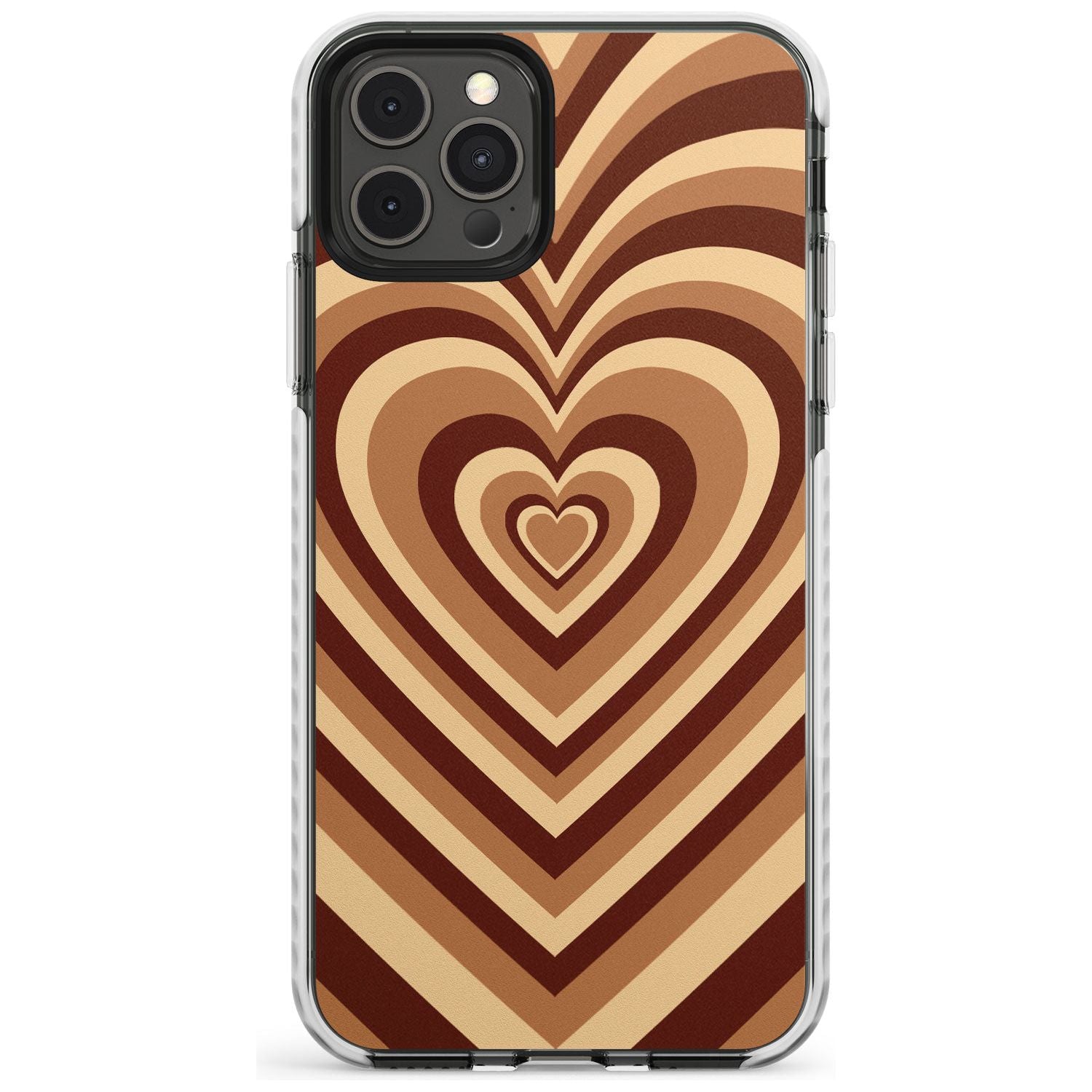 Latte Heart Illusion Impact Phone Case for iPhone 11 Pro Max
