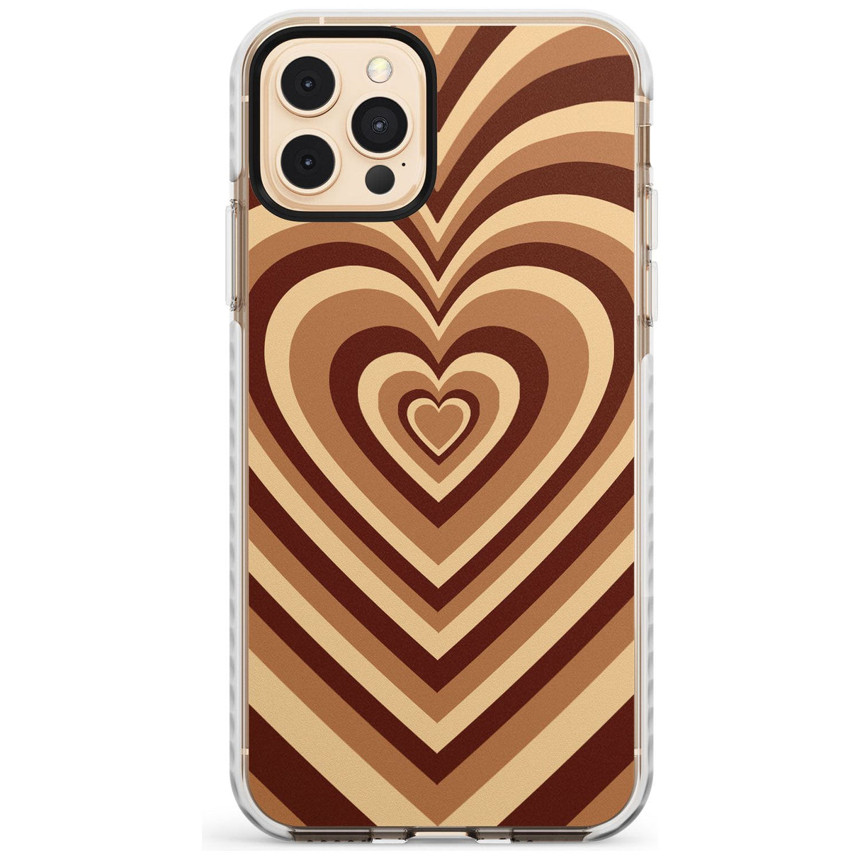 Latte Heart Illusion Impact Phone Case for iPhone 11 Pro Max