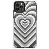 Monochrome Heart Illusion Impact Phone Case for iPhone 11 Pro Max