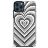 Monochrome Heart Illusion Impact Phone Case for iPhone 11 Pro Max