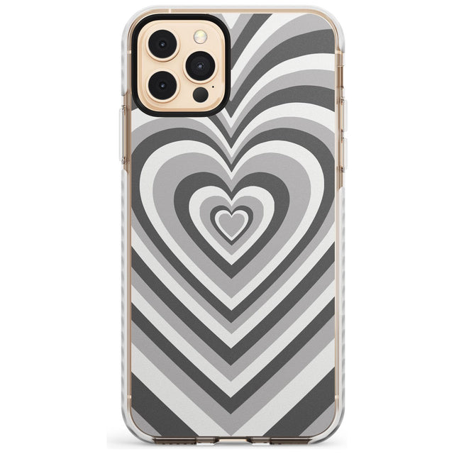 Monochrome Heart Illusion Impact Phone Case for iPhone 11 Pro Max