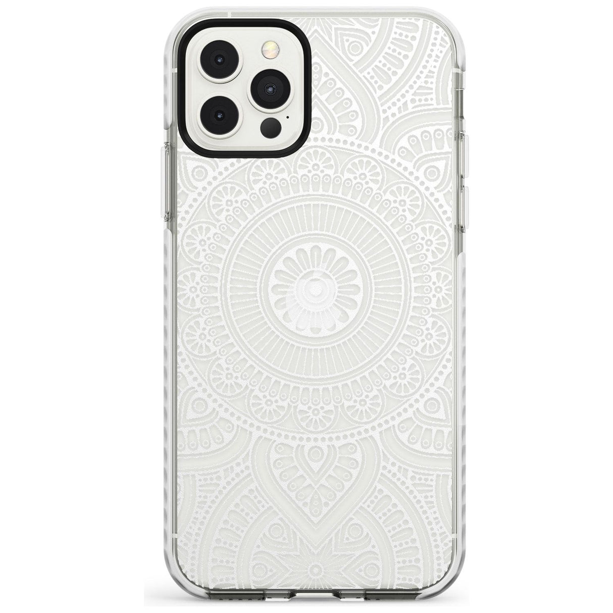 White Henna Flower Wheel Impact Phone Case for iPhone 11 Pro Max