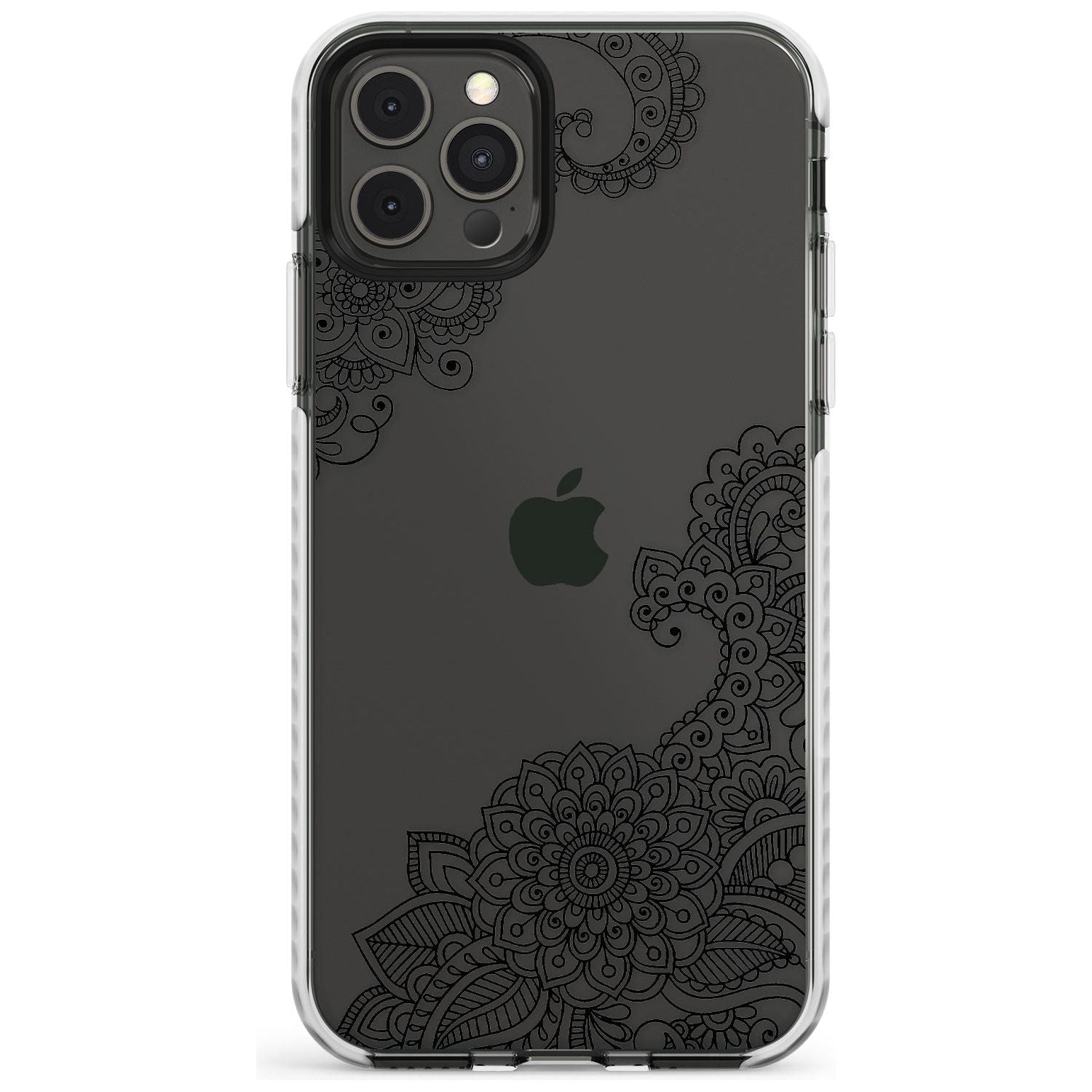 Black Henna Botanicals Impact Phone Case for iPhone 11 Pro Max