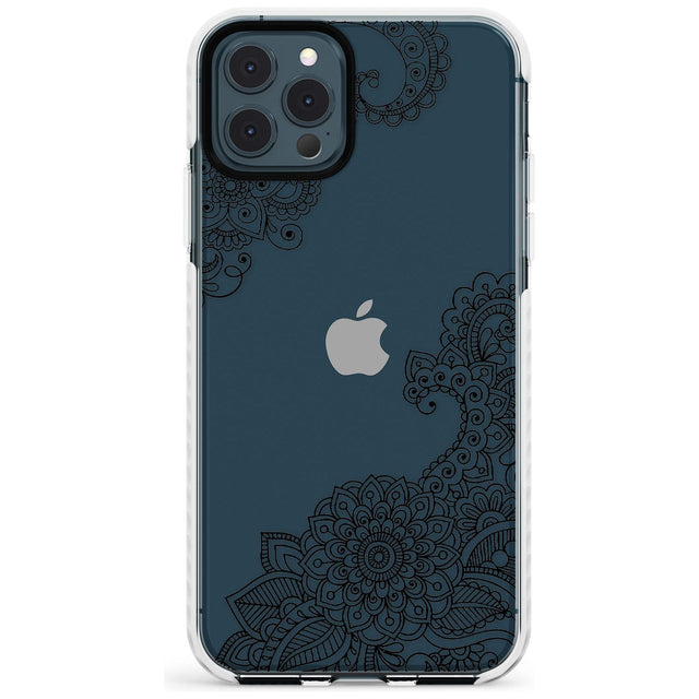 Black Henna Botanicals Impact Phone Case for iPhone 11 Pro Max