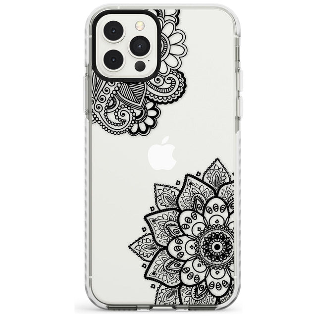 Black Henna Florals Impact Phone Case for iPhone 11 Pro Max