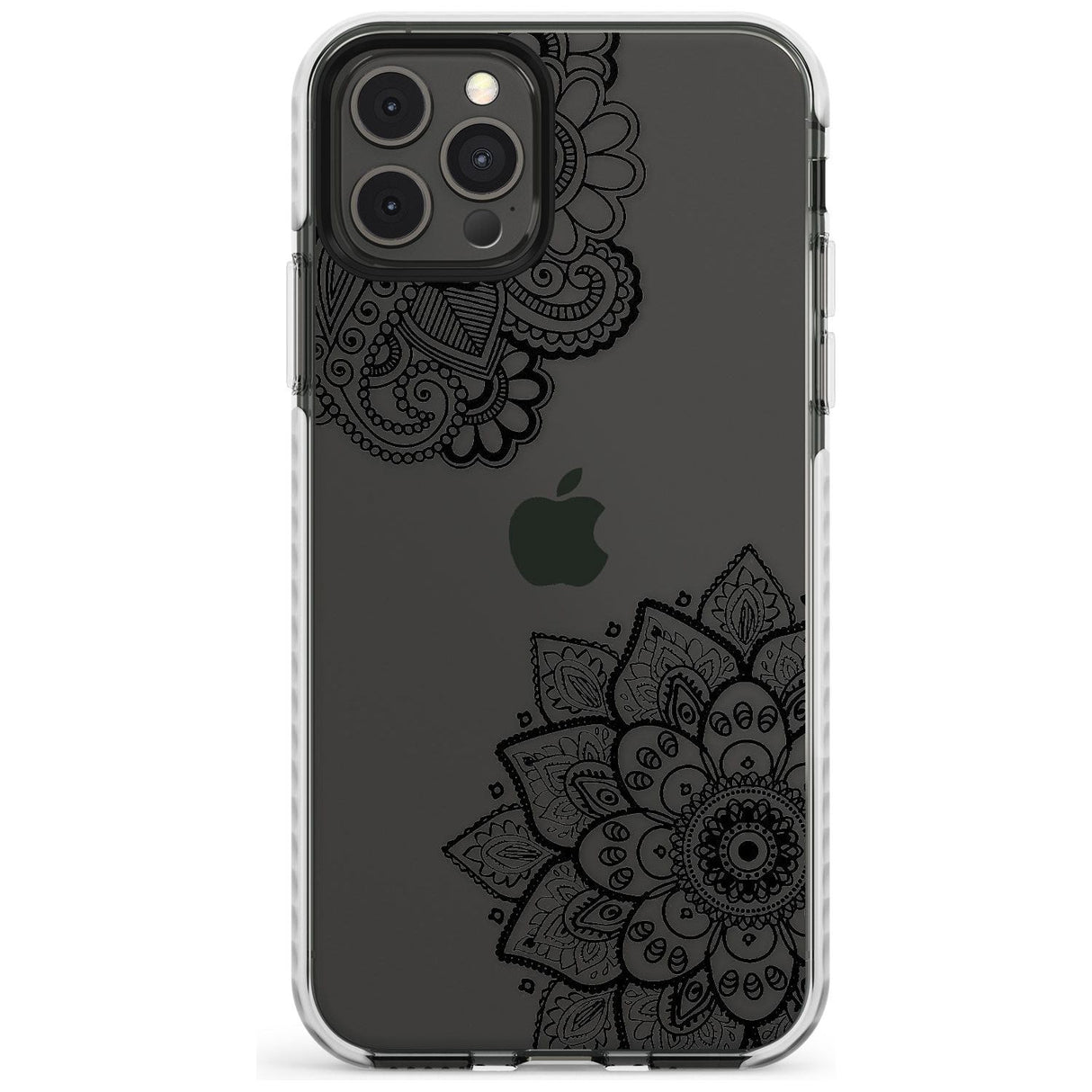 Black Henna Florals Impact Phone Case for iPhone 11 Pro Max