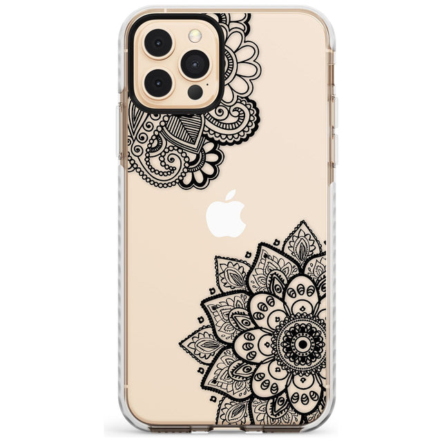 Black Henna Florals Impact Phone Case for iPhone 11 Pro Max