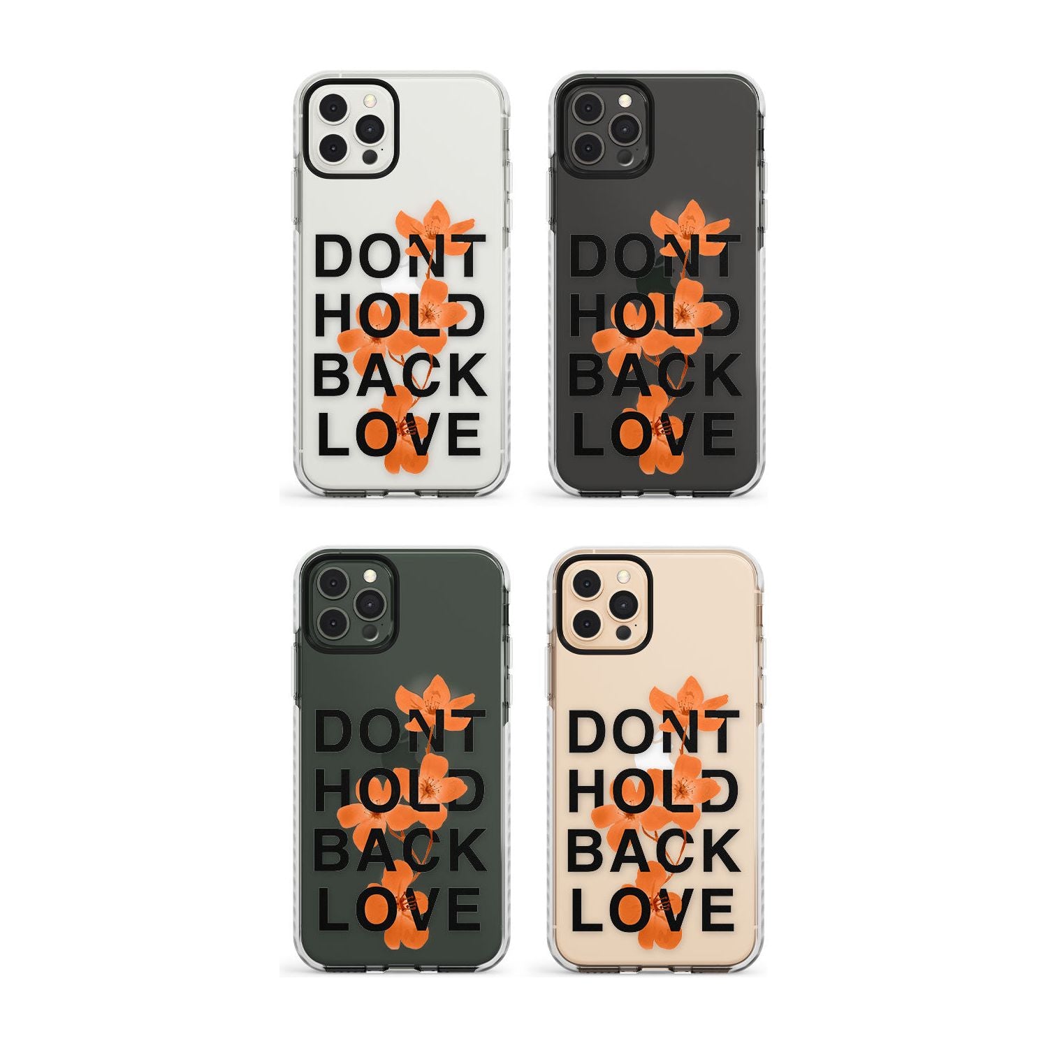Don't Hold Back Love - Blue & White Impact Phone Case for iPhone 11, iphone 12
