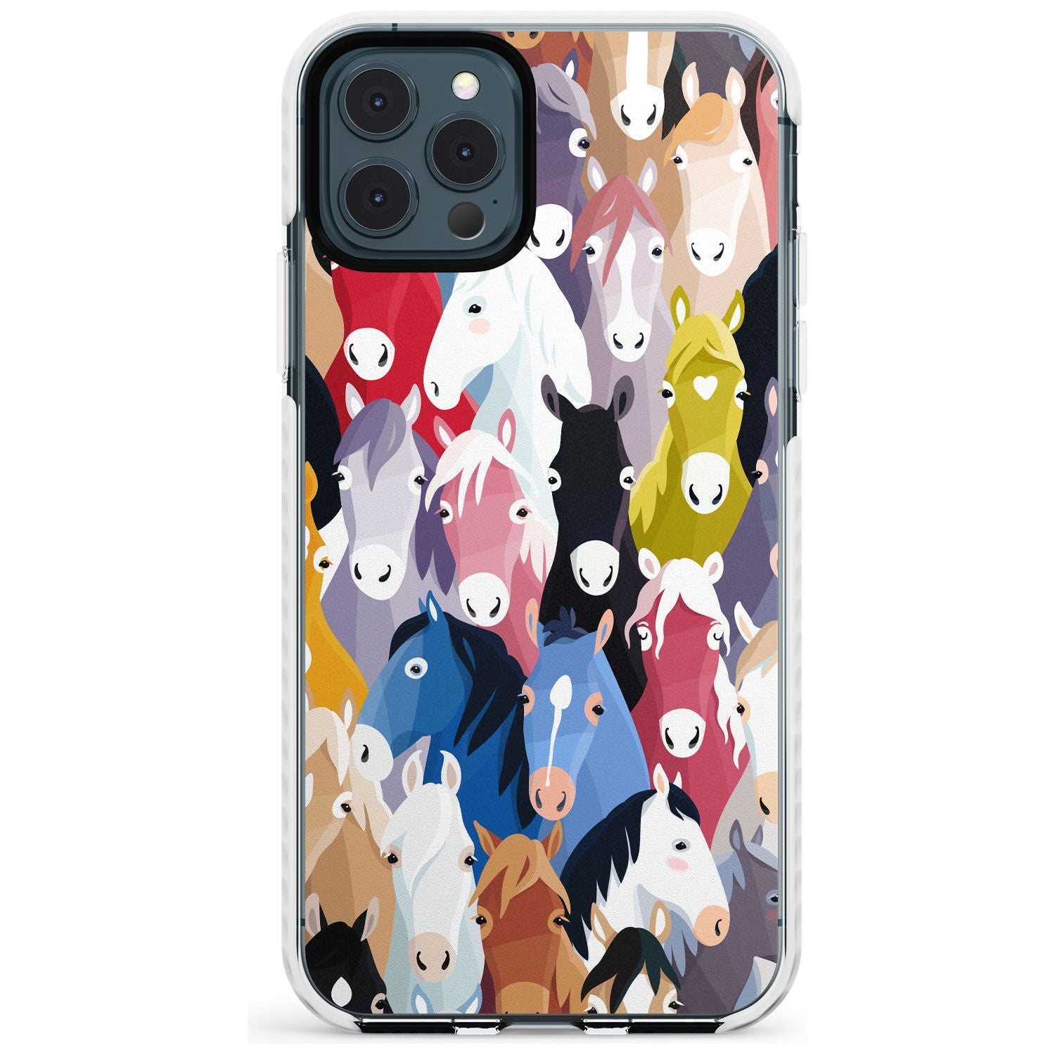 Colourful Horse Pattern Impact Phone Case for iPhone 11 Pro Max