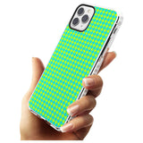 Neon Lime & Turquoise Houndstooth Pattern Impact Phone Case for iPhone 11 Pro Max