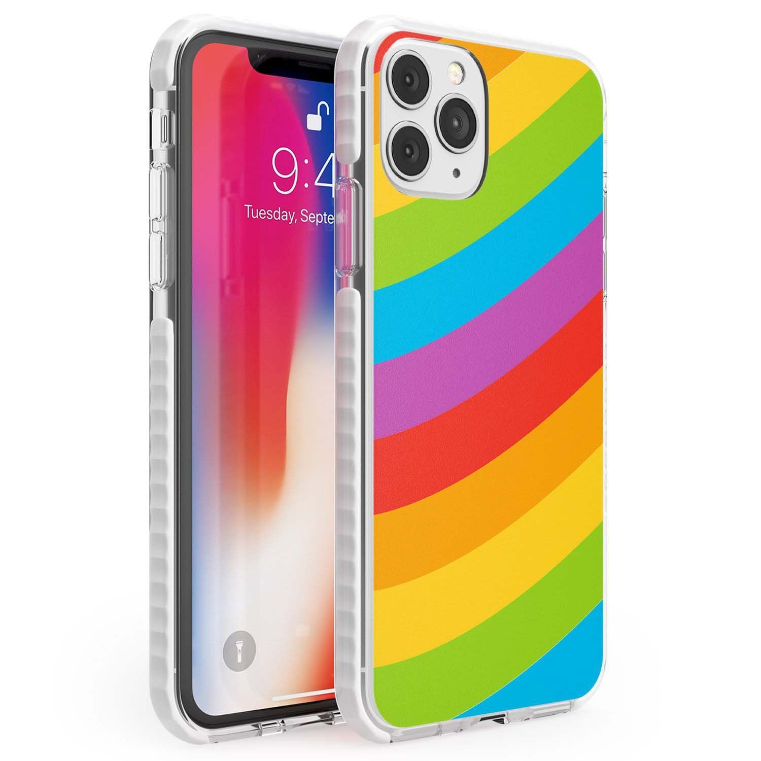 Lucky Rainbow Phone Case iPhone 11 Pro Max / Impact Case,iPhone 11 Pro / Impact Case,iPhone 12 Pro / Impact Case,iPhone 12 Pro Max / Impact Case Blanc Space