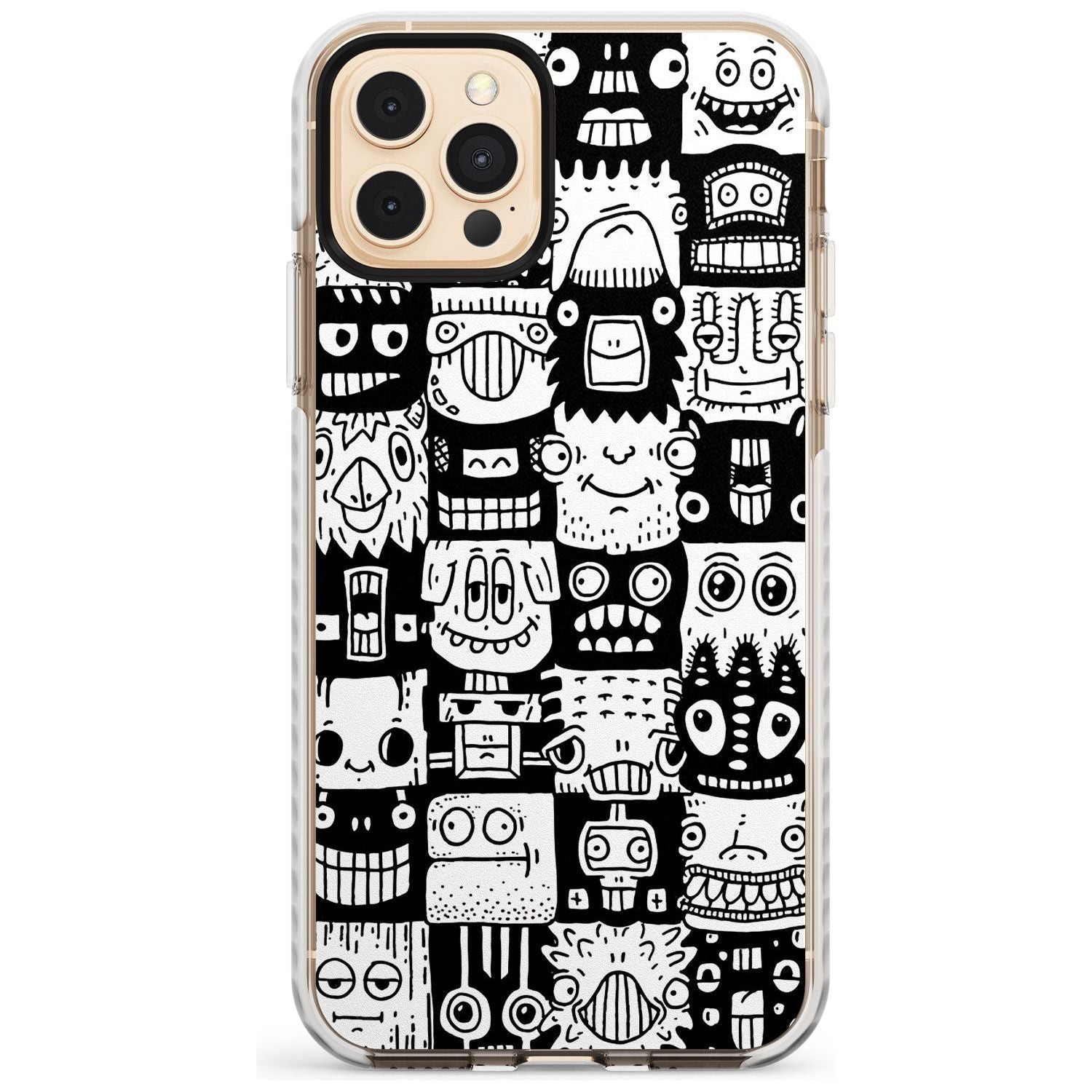 Checkerboard Heads Impact Phone Case for iPhone 11 Pro Max