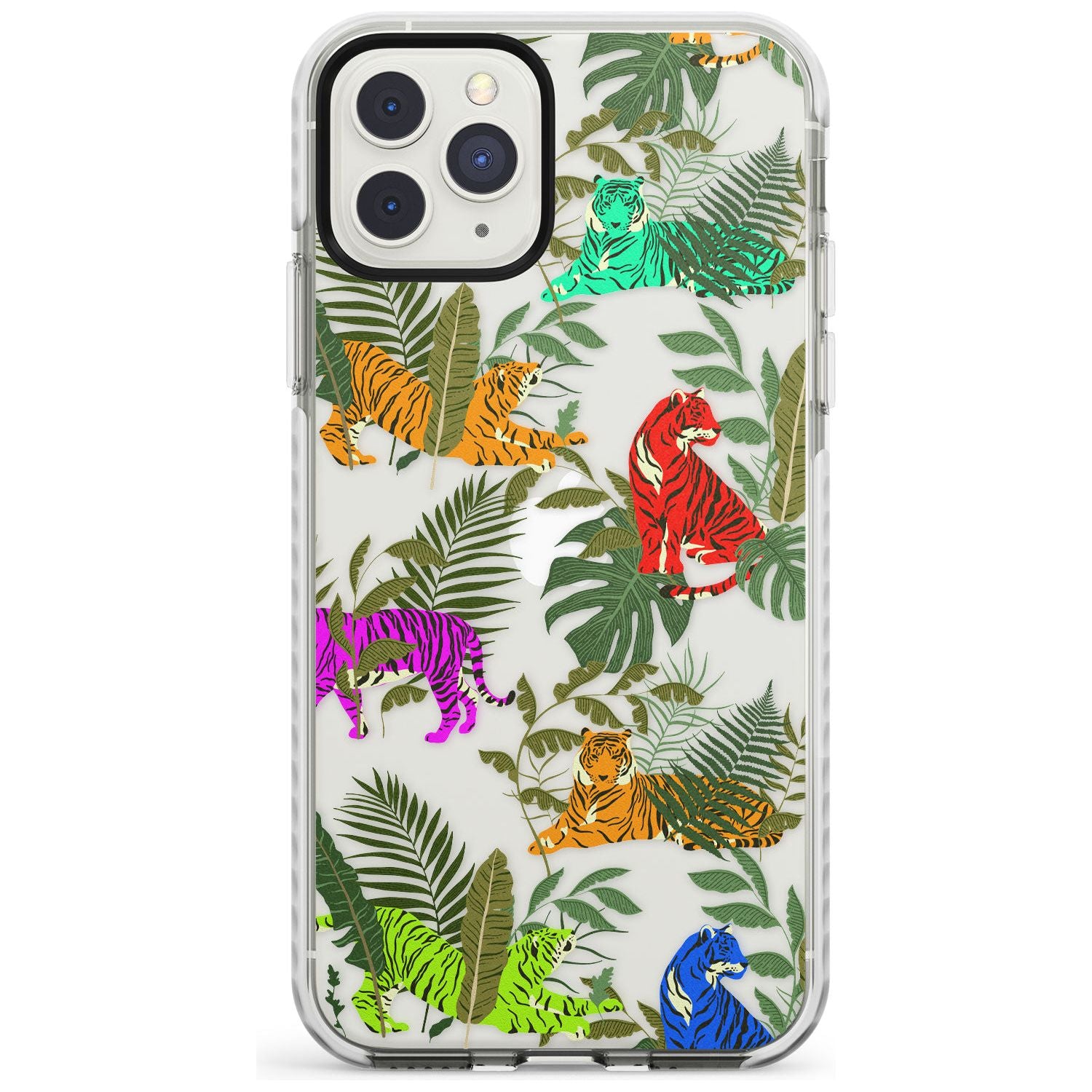 Colourful Tiger Jungle Cat Pattern Impact Phone Case for iPhone 11 Pro Max