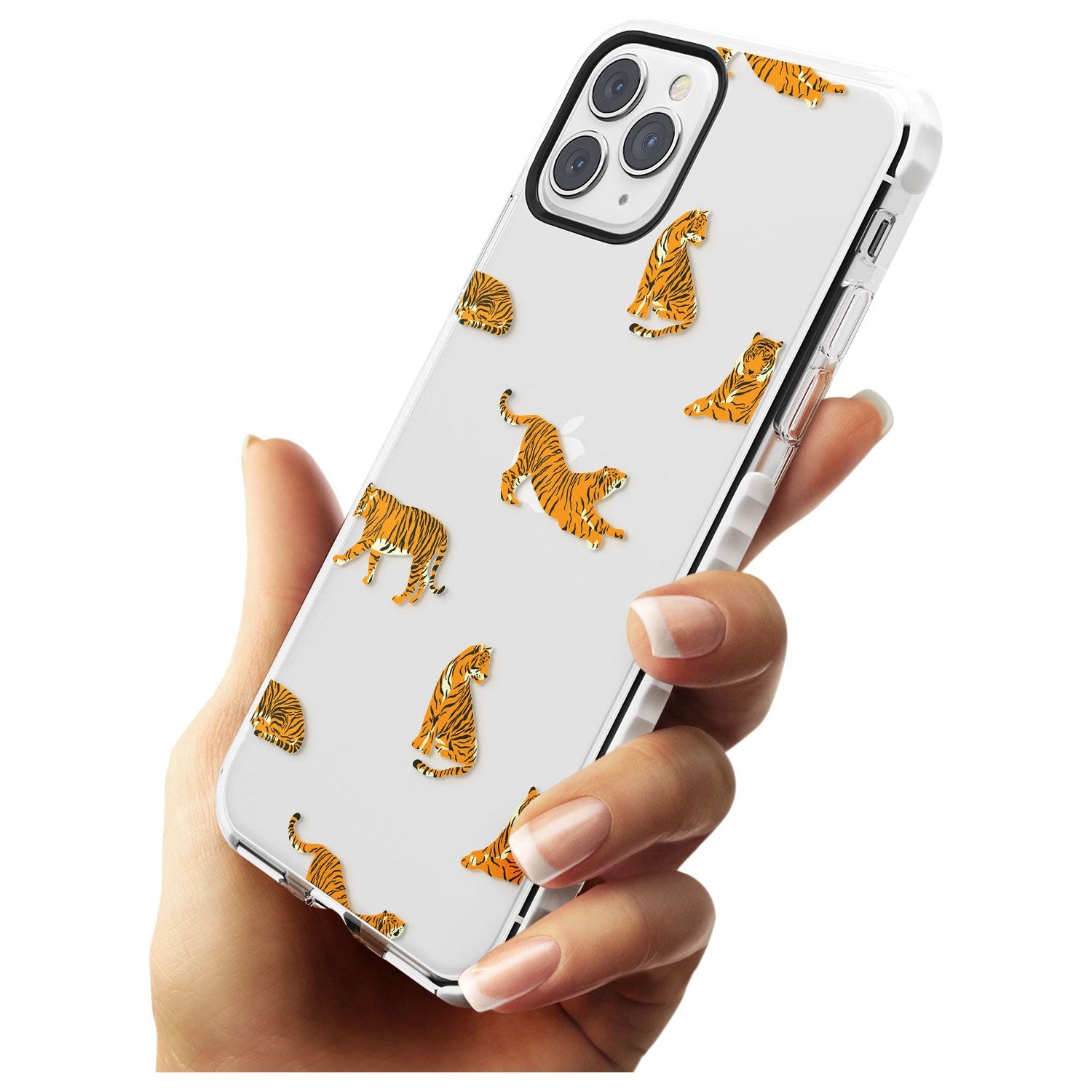 Clear Tiger Jungle Cat Pattern Impact Phone Case for iPhone 11 Pro Max