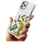 Large Jaguar Clear Jungle Cat Pattern Impact Phone Case for iPhone 11 Pro Max