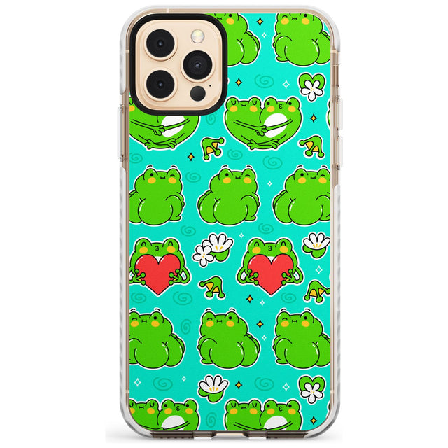 Frog Booty Kawaii Pattern Impact Phone Case for iPhone 11 Pro Max