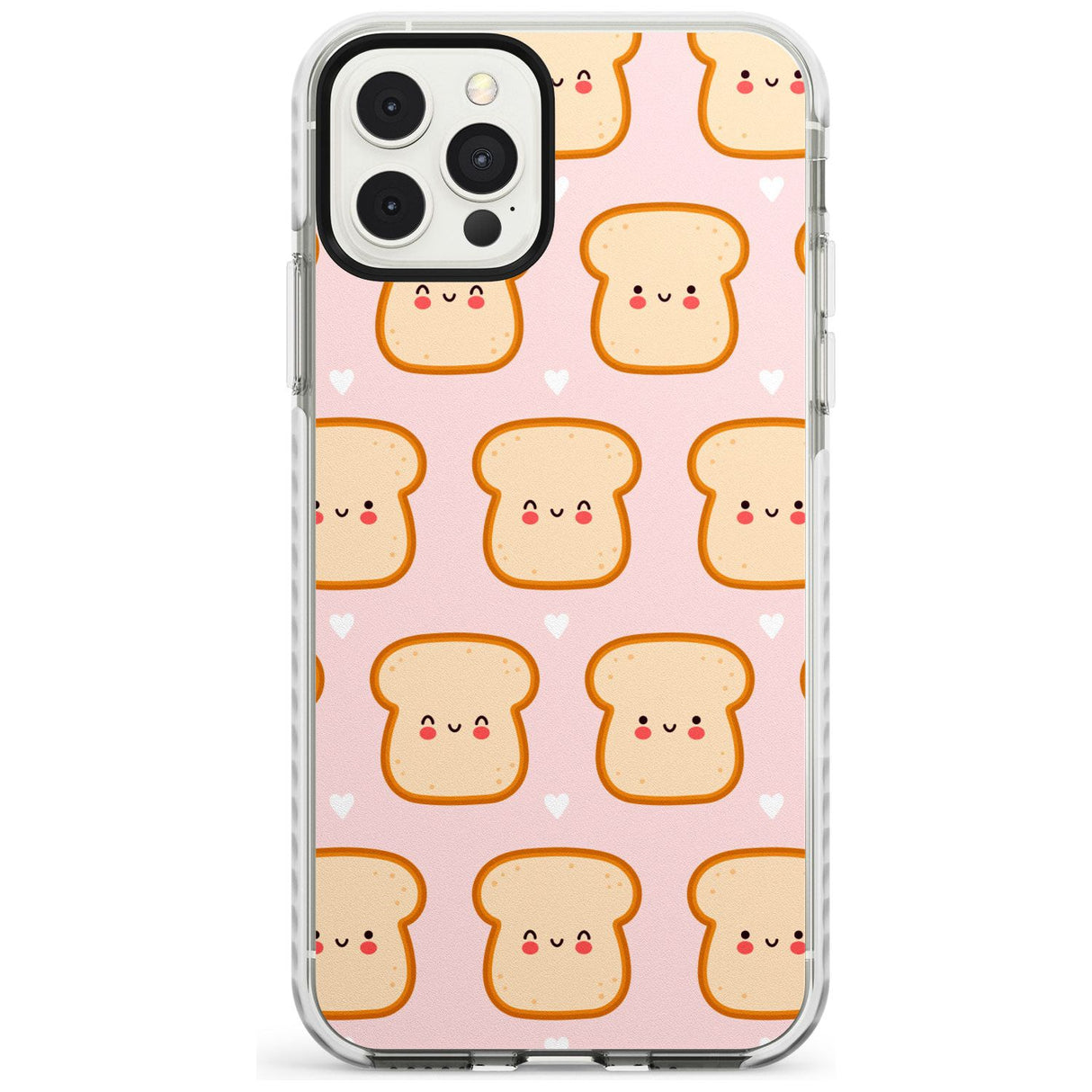 Bread Faces Kawaii Pattern Impact Phone Case for iPhone 11 Pro Max