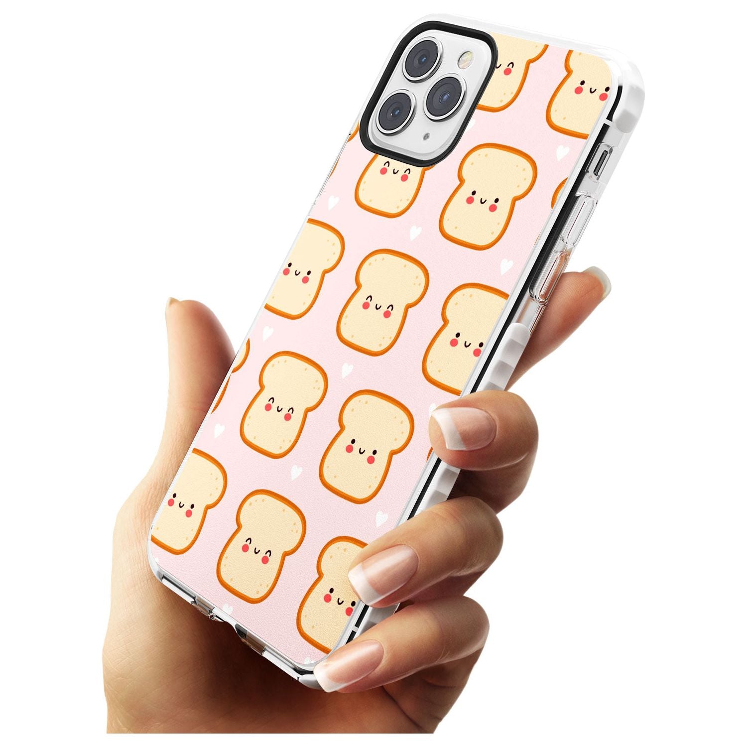 Bread Faces Kawaii Pattern Impact Phone Case for iPhone 11 Pro Max
