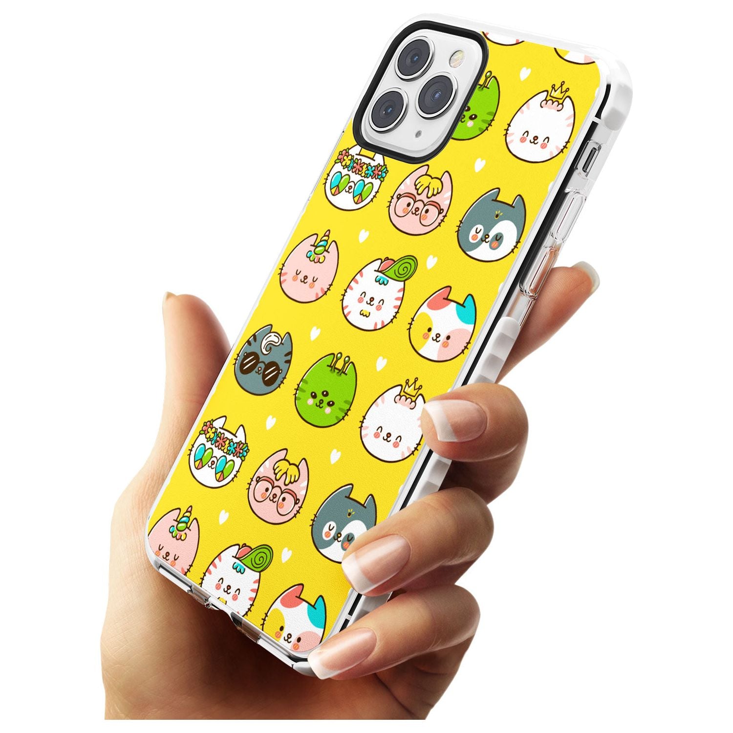 Mythical Cats Kawaii Pattern Impact Phone Case for iPhone 11 Pro Max