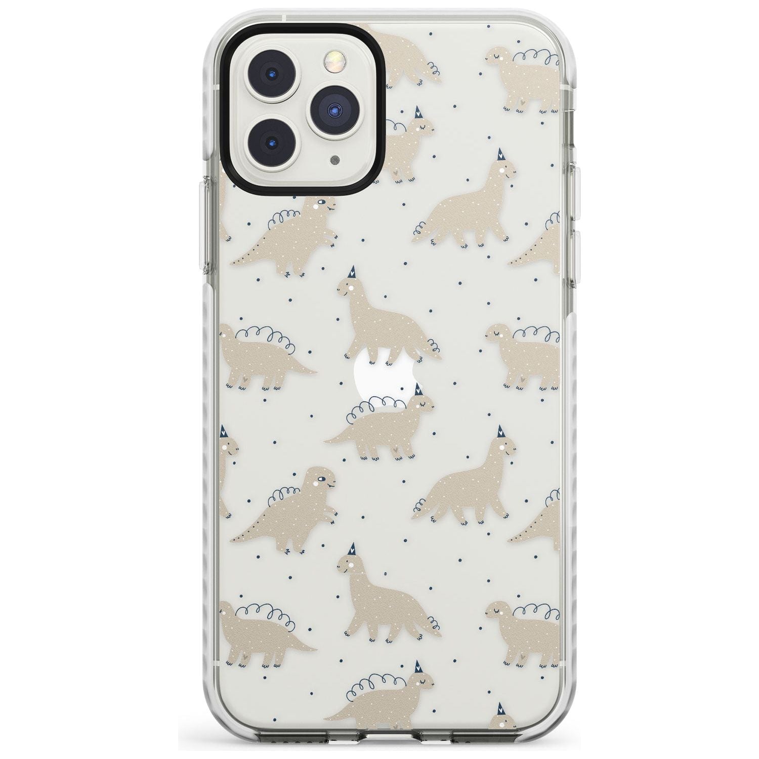 Adorable Dinosaurs Pattern (Clear) Impact Phone Case for iPhone 11 Pro Max