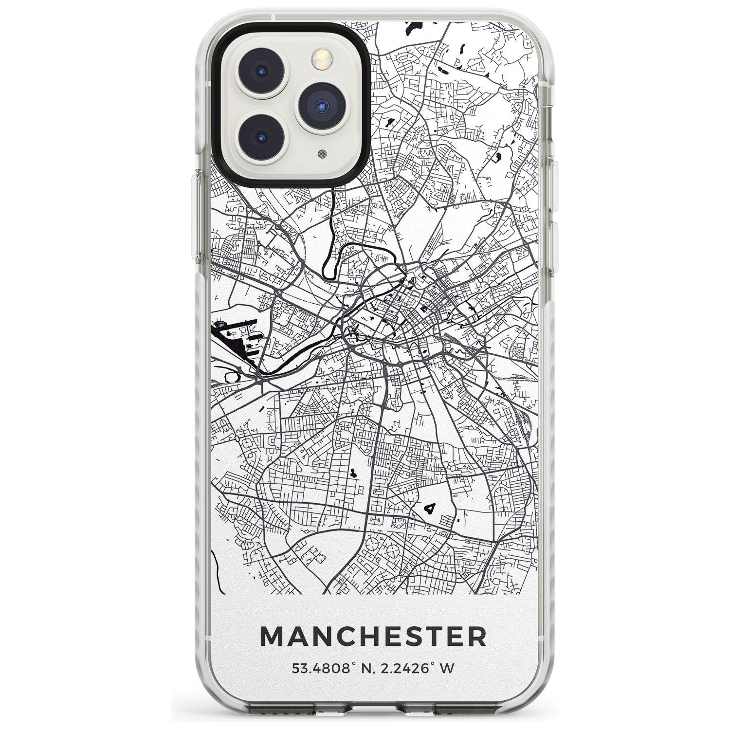 Map of Manchester, England Impact Phone Case for iPhone 11 Pro Max
