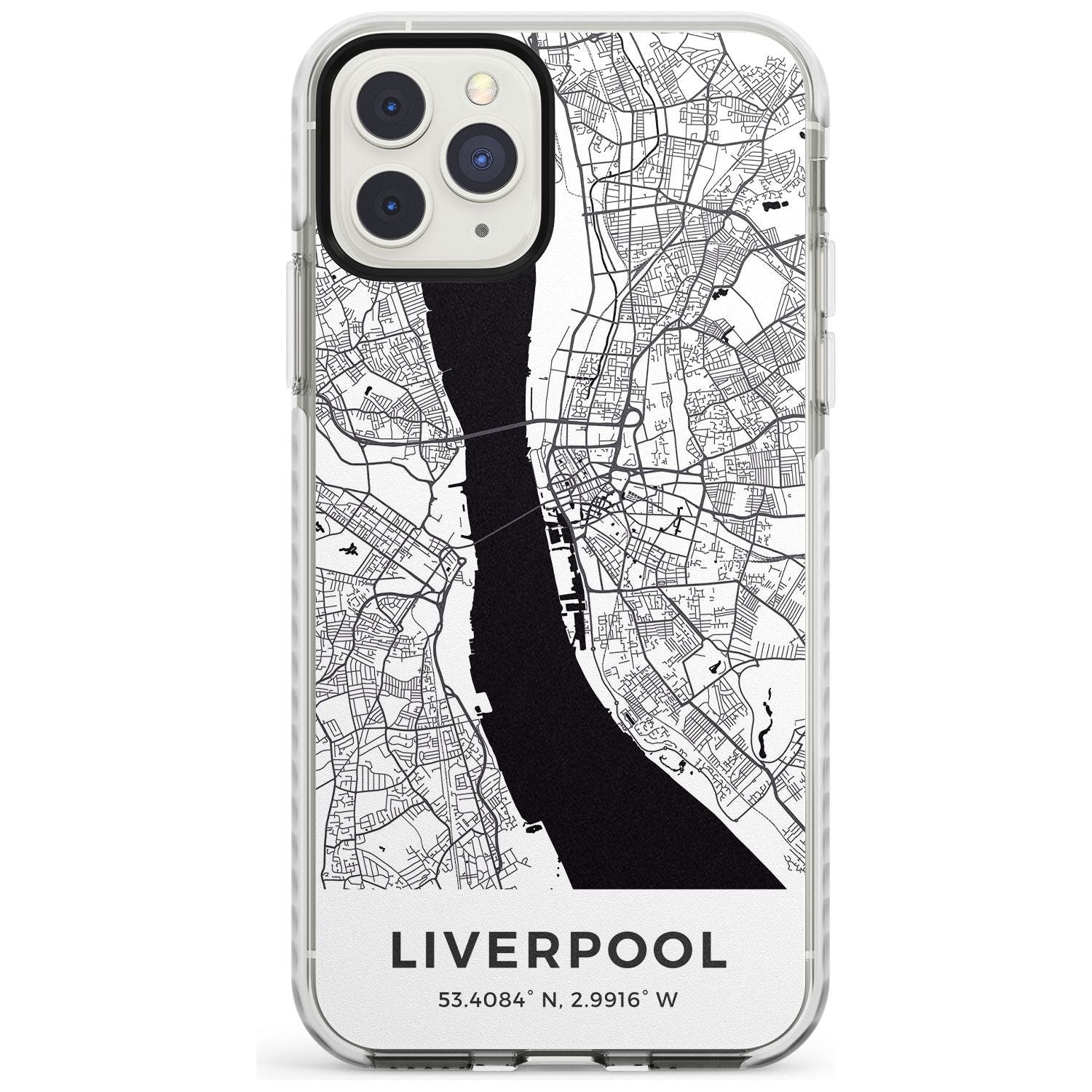 Map of Liverpool, England Impact Phone Case for iPhone 11 Pro Max