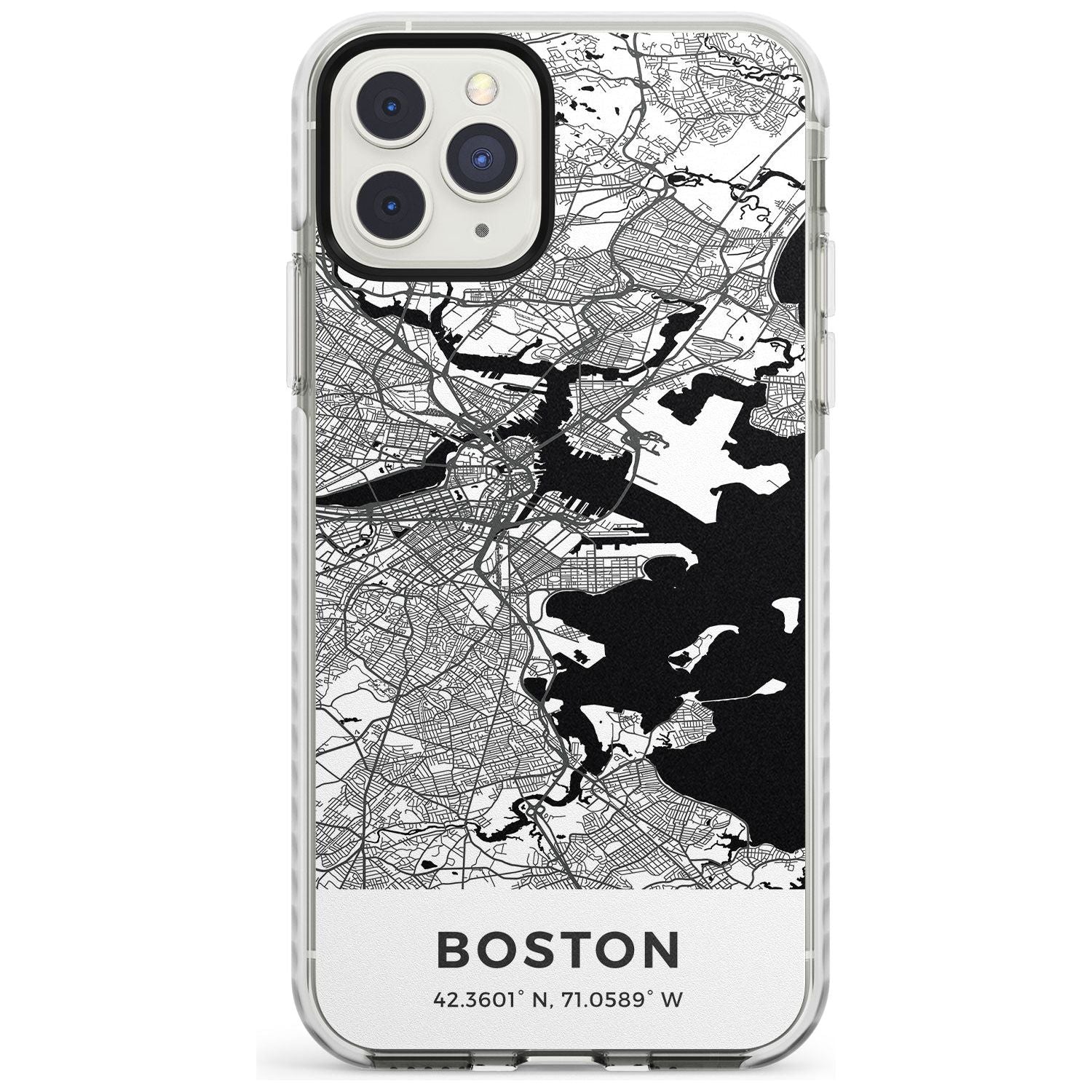 Map of Boston, Massachusetts Impact Phone Case for iPhone 11 Pro Max