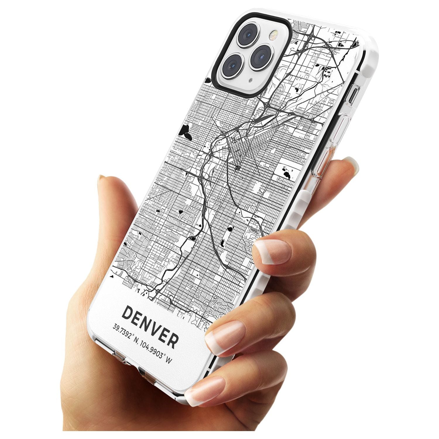 Map of Denver, Colorado Impact Phone Case for iPhone 11 Pro Max