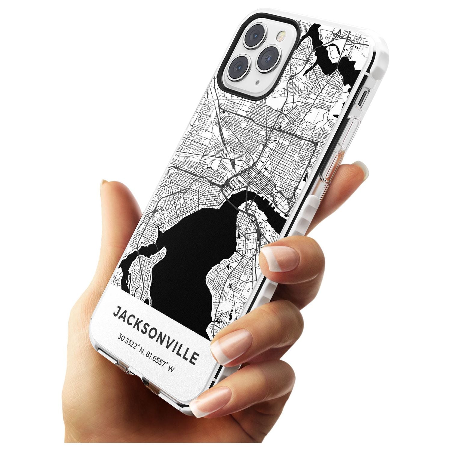 Map of Jacksonville, Florida Impact Phone Case for iPhone 11 Pro Max