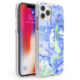 Dark Blue & Green Marbled Paper Pattern Phone Case iPhone 11 Pro Max / Impact Case,iPhone 11 Pro / Impact Case,iPhone 12 Pro / Impact Case,iPhone 12 Pro Max / Impact Case Blanc Space