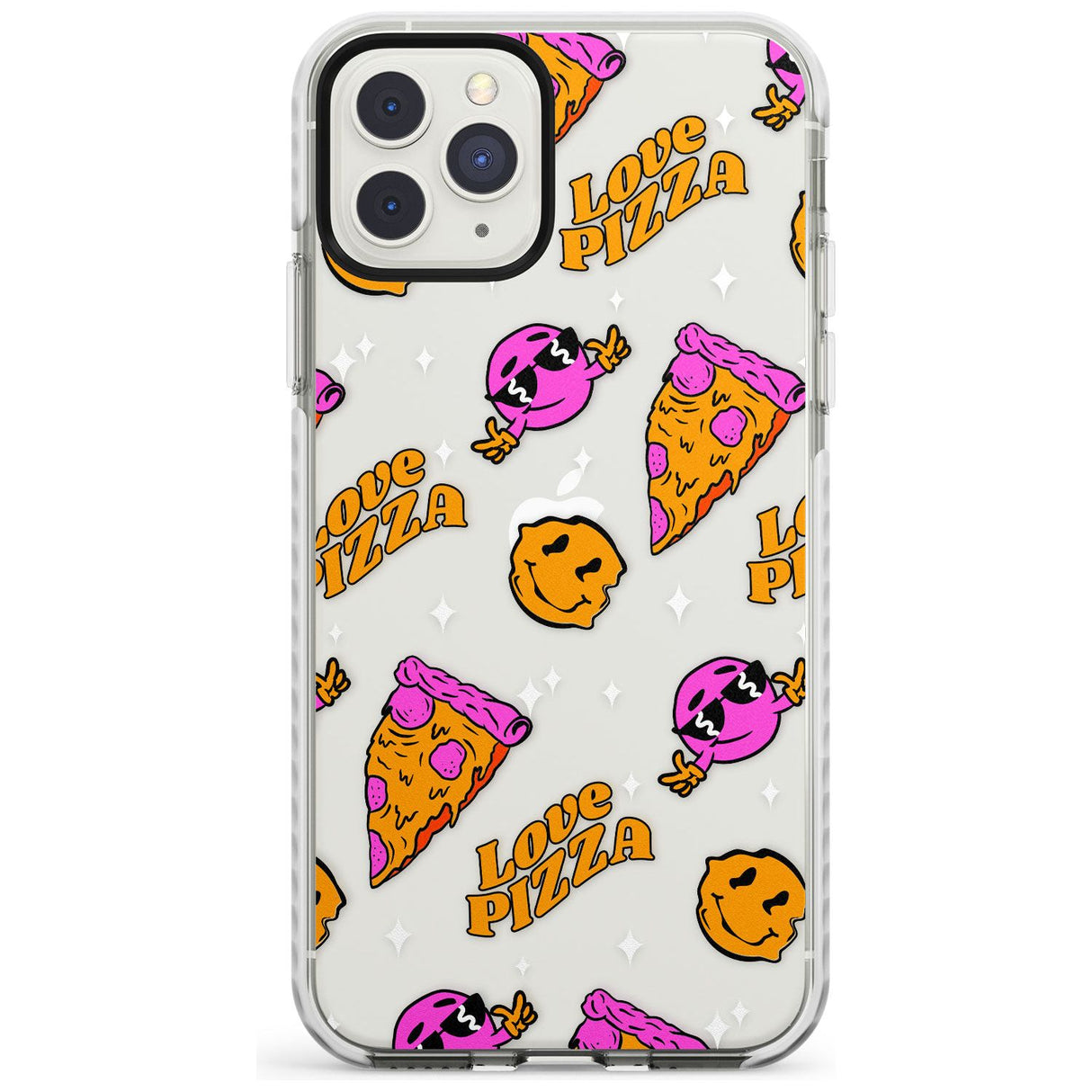 Psychedelic Love Pizza Pattern (Clear)